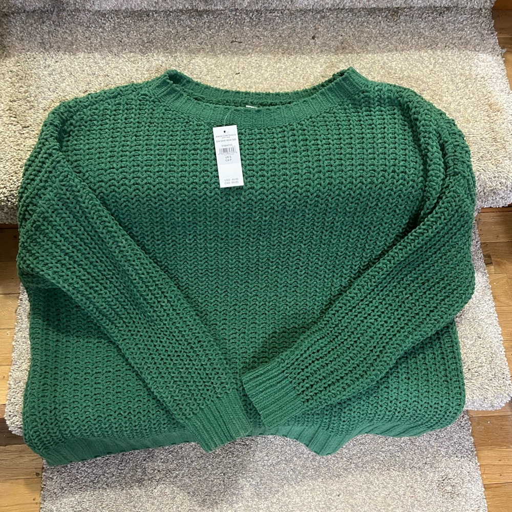 Cable knit American eagle sweater